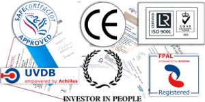 logos for the various approval bodies. company approvals logos group